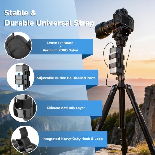 Adjustable Power Bank Holder Strap Mount for Hiking Camping - Image 4