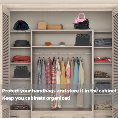 12 Pack Dust Bags For Handbags Travel Storage Pouch, Purse Dust Bags For Storage, Silk Dust Covers With Drawstring For Purse Shoes Boots - Image 3