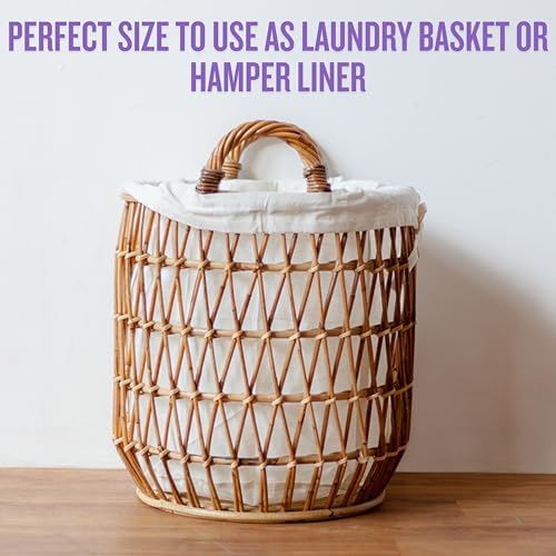 4-Pack Drawstring Dust Covers Large 100% Cotton 26" x 20" - Image 5
