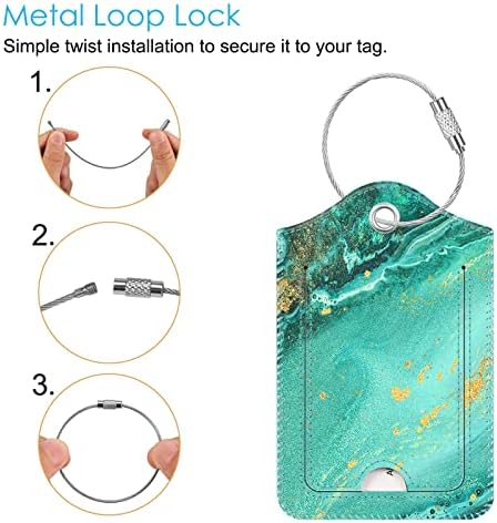 Fintie Luggage Tags Privacy Cover ID Label for Travel Bag Suitcase - Image 2