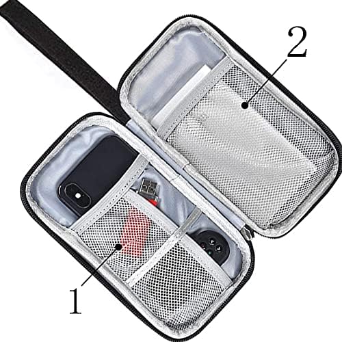Electronics Accessories Bag / Electronic Organizer Case, Durable Small Electronics Accessories Storage Bag for Various USB, Cables, Hard Drive, Phone, Cords and Power Travel Gadget Carry Bag, Black - Image 4