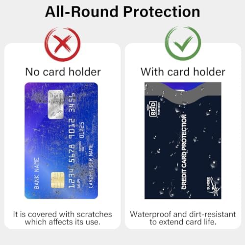 RFID Blocking Sleeves (10 RFID Blocking Sleeves, 10 Unique Designs) Identity Theft Protection Travel Case Set - Image 6