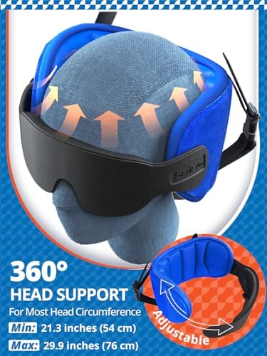 SARISUN Travel Pillow for Airplanes Sleep, Seat Strap for Stable Support - Image 4