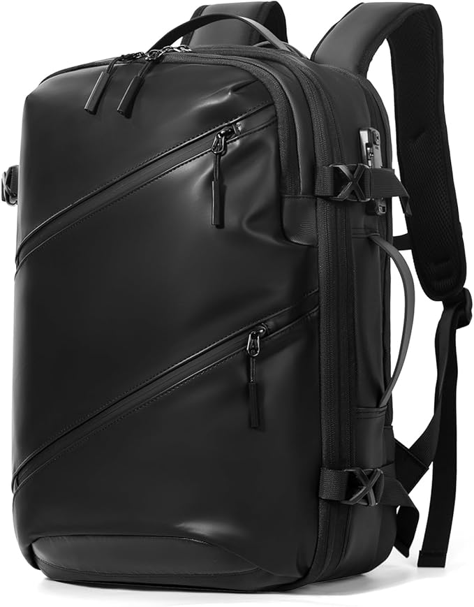 Vacuum laptop bag Compression Backpack Expandable, TSA-Approved Carry-On Water-Resistant Design for Travel with air pump (Pump included, Large)
