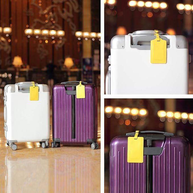 Vigorport Luggage Tags, Leather Personalized Suitcase Tag Set of 4 Pack - Image 2