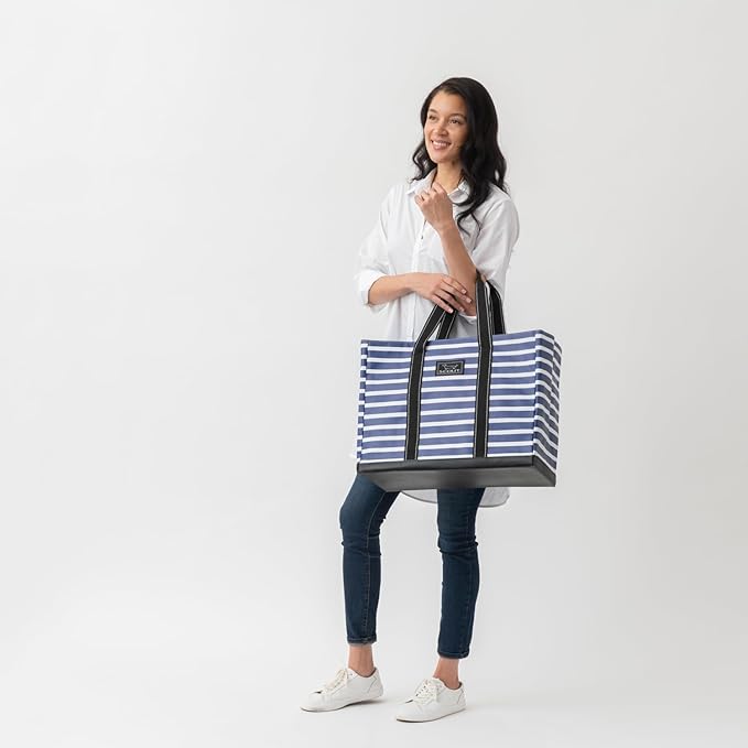 SCOUT Original Deano Tote - Durable Lightweight Open Top Beach, Pool & Lake Bag, Inside Zip Pocket, Folds Flat