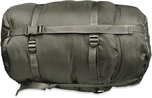 Military Style Compression Sack for Sleeping Bag –Large Nylon Foliage - Waterproof Stuff Sack w/Drawstrings - Compression Sacks for Backpacking, Hiking, Sports & Travel