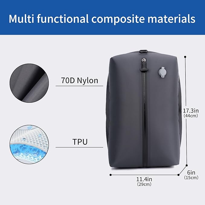 Vacuum Travel Bags, Travel Vacuum Bags for Luggage, IP67 Waterproof, Saving 60% Space, Suitable for Luggage Organization During Travel, Business Trips, Camping(1pc Gray)