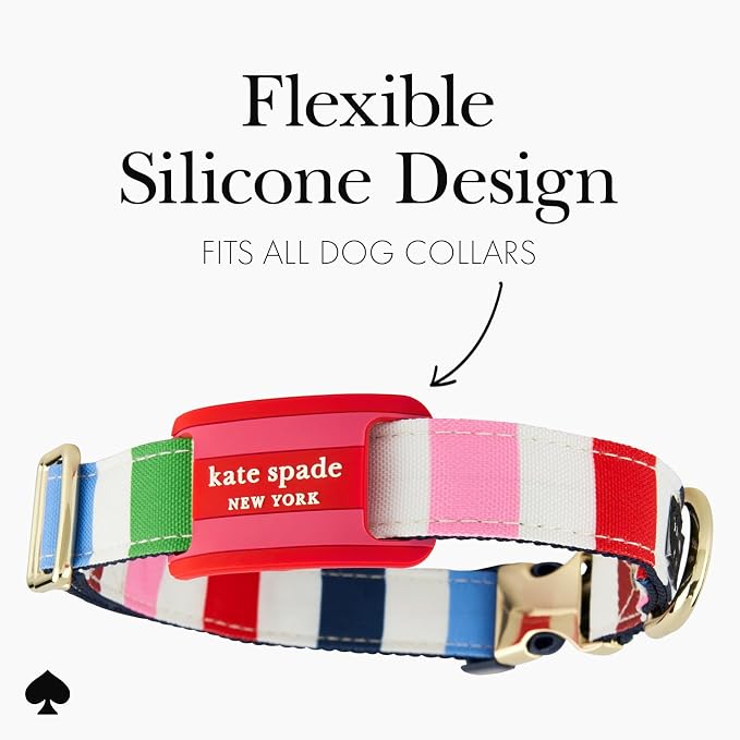 kate spade new york AirTag Dog Collar Holder - Seaside Stripe - Image 4