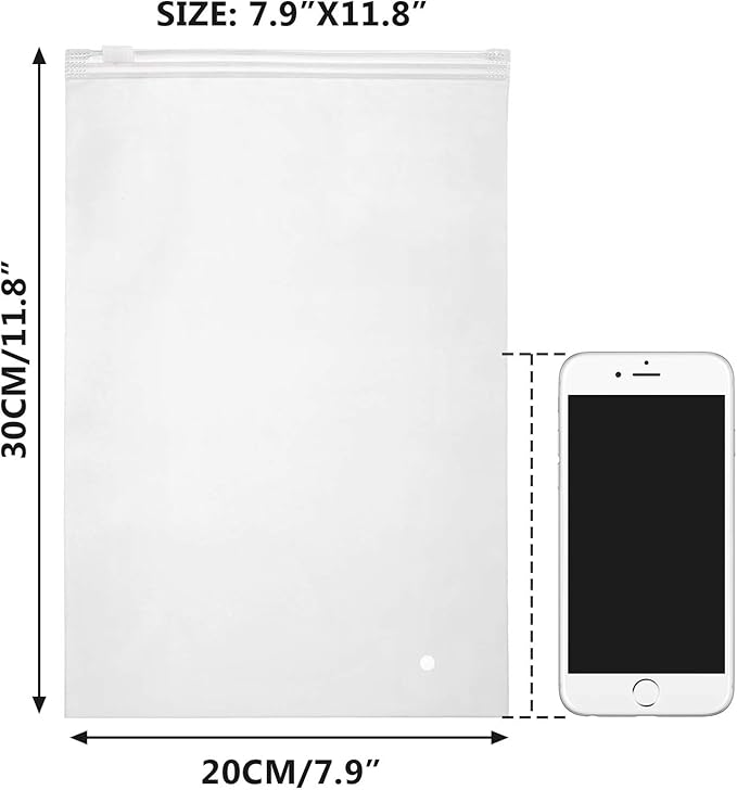 Plastic Bags for Small Business, 100pcs 8x12 inch Heavy Duty Bikini Organizer Bags Swimsuit Bags T Shirt Bags, Mailing Bags Clear Poly Bags for Shipping Bra Underwear Panties Leggings