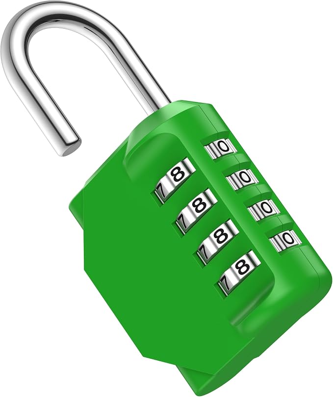 Puroma Combination Lock 4 Digit Gym Locker Padlock Waterproof, 1 Green by Puroma