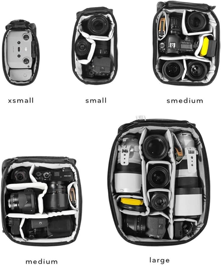 Peak Design Camera Cube V2, Smedium (Small/Medium), Custom Organization and Protection, Weatherproof Shell with Interior Padding, Camera Bag Insert Compatible Travel & Outdoor Bags