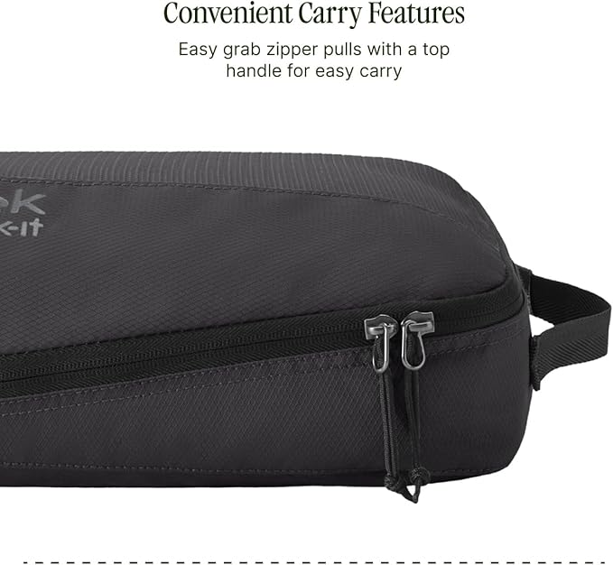 Eagle Creek Pack-It Reveal Cube - Lightweight Packing Cubes for Optimizing Luggage Space - Easy to Carry - Mesh Fabric - Water-Resistant - Easy Grab Zipper - Medium - Black