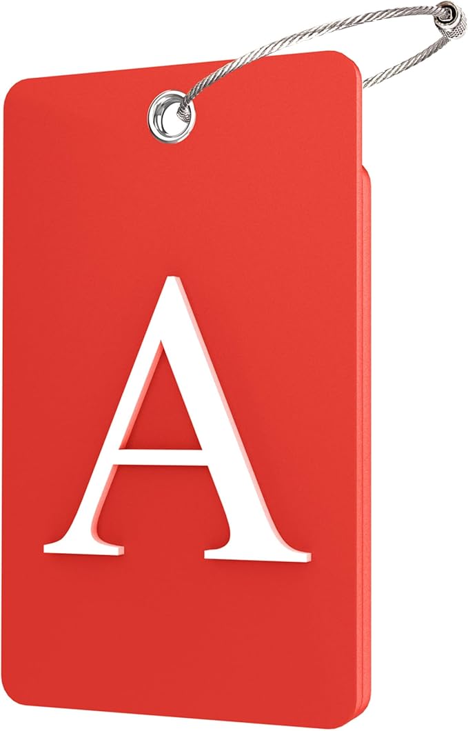 Gostwo 2 Pack Initial Luggage Tags for Suitcases Airplane Travel Essentials by Gostwo