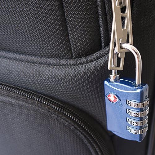 TSA Luggage Locks 2 Pack – 4-Digit Steel – Red/Blue - Image 4