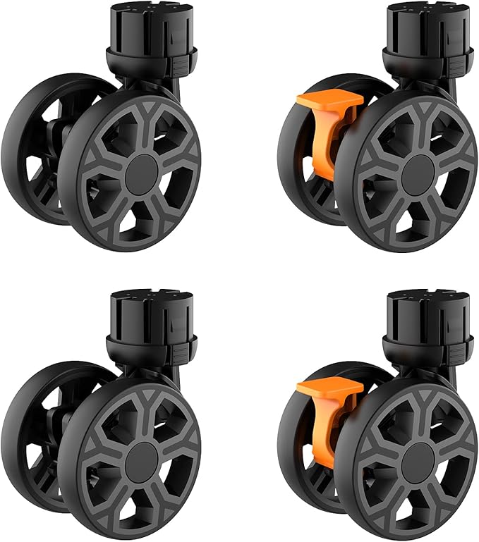 FELICON SELORSS Heavy Duty Rotation Swivel Wheels for BY06 BY06S BY06C BY10 BY10WX Folding Utility Cart Rolling Crate(Black-4PCS)