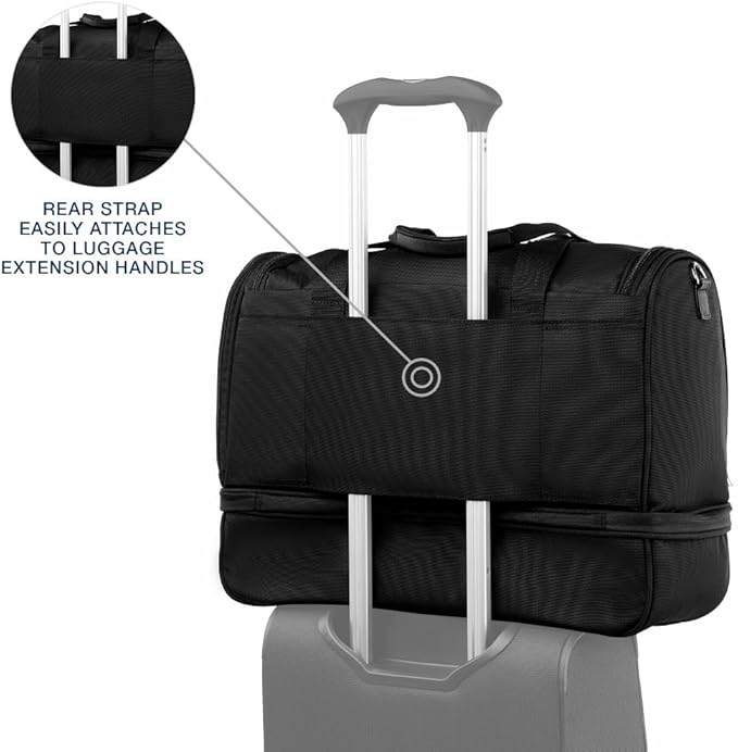 Travelpro Maxlite 5 Carry on Weekender with Drop-Bottom Compartment, Lightweight Overnight Travel Duffel Bag