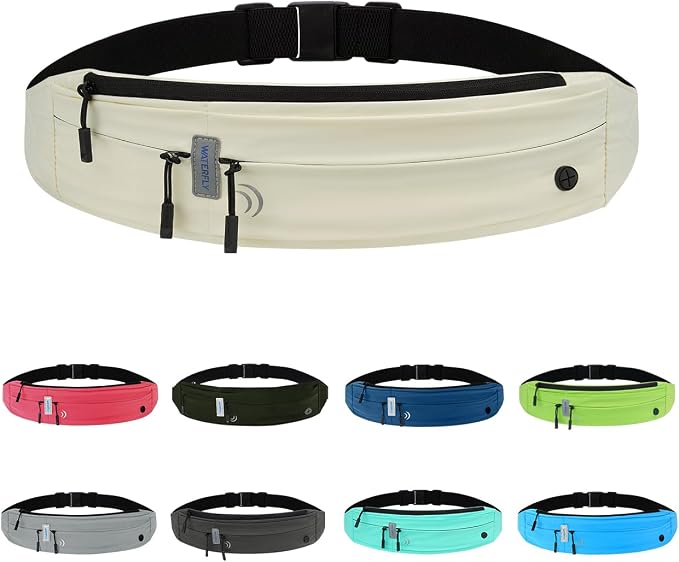 WATERFLY Running Belt Fanny Pack:Phone Holder Belt for Men Women by Waterfly