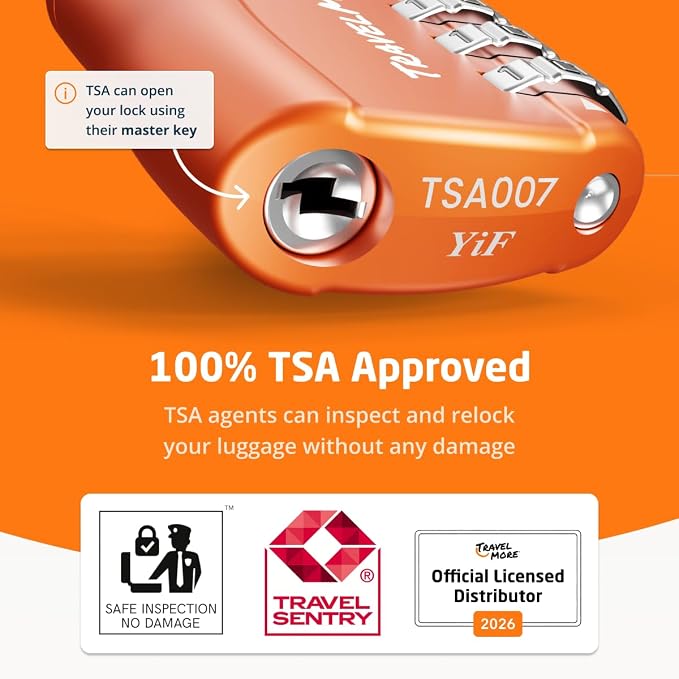 TravelMore TSA Approved Luggage Locks, Travel Combination Cable Locks - Image 3