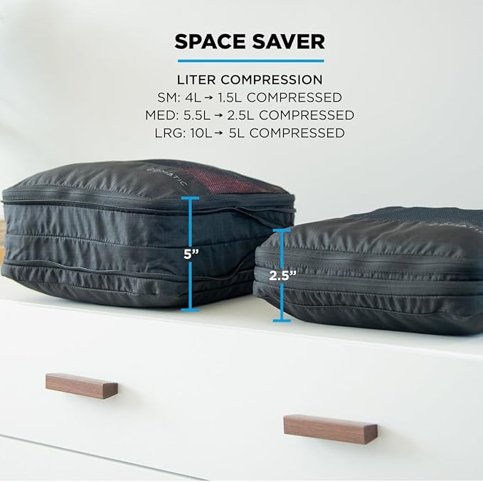 NOMATIC Packing Cubes, Compression Luggage Organizers for Carry-On, Suitcases, Travel Bags, Large (Pack of 2)