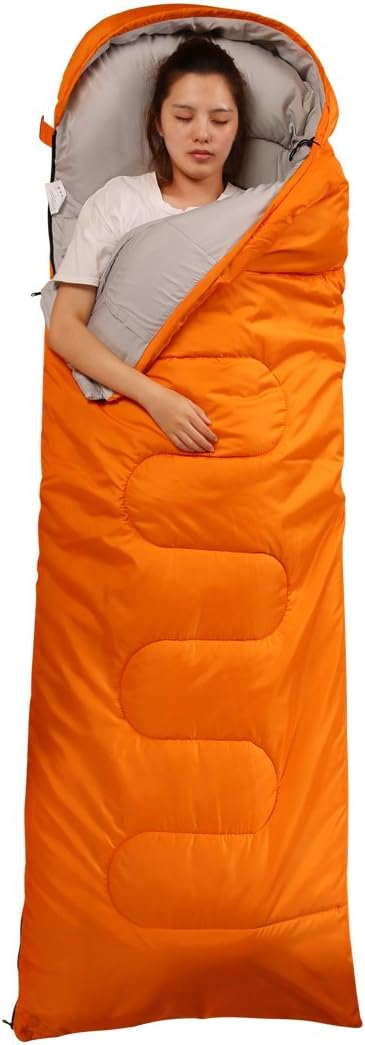 FARLAND Sleeping Bags for Adults, 3 Season Warm & Cool Weather, Lightweight Camping Sleeping Bag for Kids Family Camping Essentials with Compression Sack for Hiking
