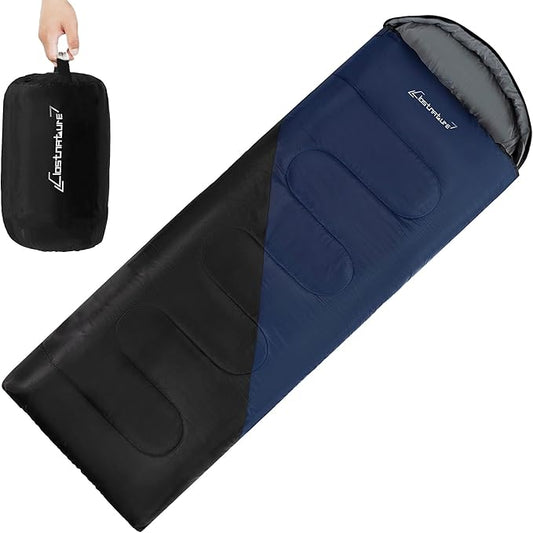 Clostnature Sleeping Bag for Adults and Kids - Lightweight Camping Sleeping Bag for Girls, Boys, Youths, Ultralight Backpacking Sleeping Bag for Cold Weather - Compression Sack Included(Right Zipper)