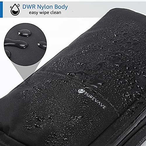 Purevave Compact Mens Toiletry Travel Bag Hanging, Mens Dopp Kit for Travel Waterproof, Wash Pouch Black - Image 5