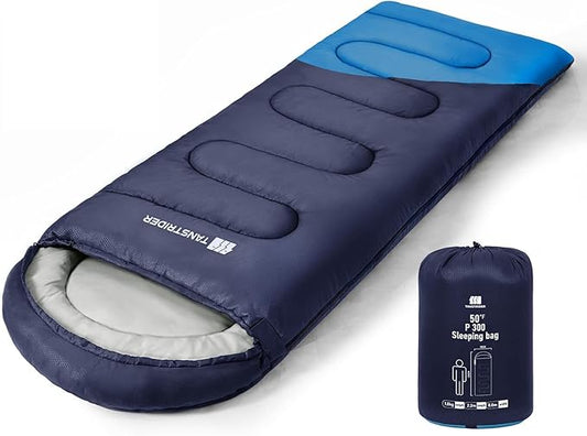 Sleeping Bag for Adults Warm Weather, Compact Lightweight Backpacking Sleeping Bag with Compression Sack, Camping Essentials Gear for Hiking Travel Climbing Outdoor & Indoor Use