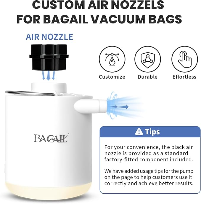 BAGAIL TPU Vacuum Bag for Travel, Reusable Compression Bag with IPX8 Waterproof Zipper, Save Space for Suitcase, Backpack and Carry on (Olive Green, Large, With Pump)