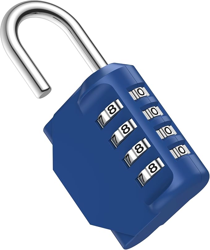 Puroma Combination Lock 4 Digit Gym Locker Padlock Waterproof, 1 Blue by Puroma