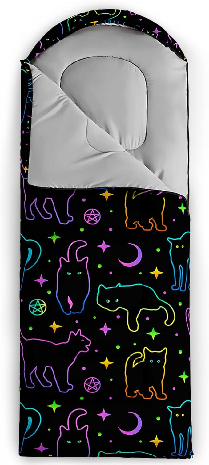 Axolotl Unicorn Sleeping Bag for Kids Boys Girls–Lightweight Warm Cold Weather Sleeping Bags,Waterproof Portable Sleeping Bag with Compression Sack for Camping Backpacking Outdoor Indoor