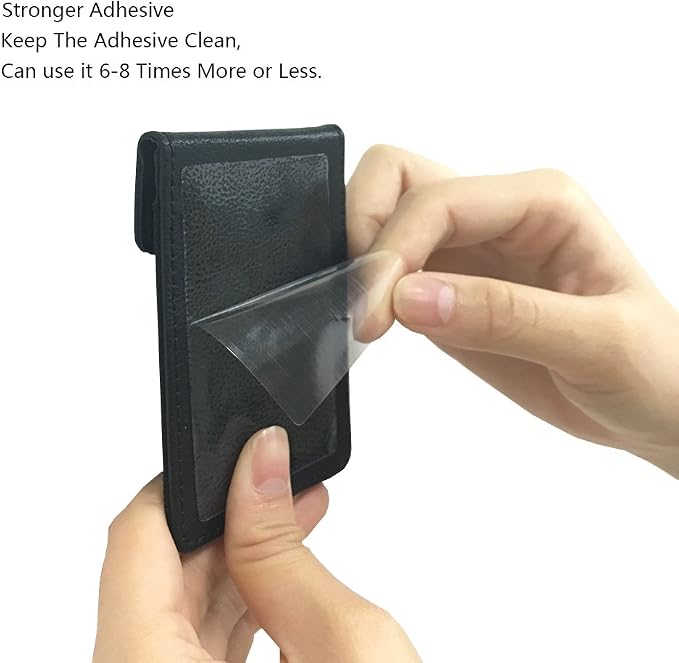 Ultra-Slim Self Adhesive Credit Card Leather Wallet - Image 4