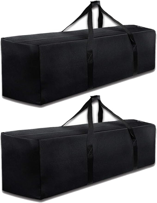 Sports Duffle Bag - Extra Large Travel Duffel Luggage Bag with Upgrade Zipper, Sturdy & Water Resistant, Black (Black 47inch 2Pack)