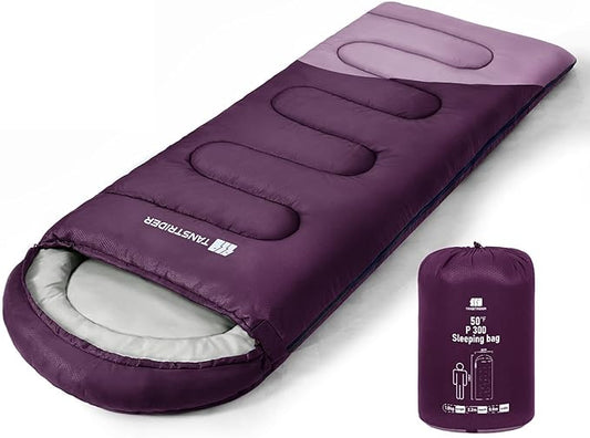 Sleeping Bag for Adults Warm Weather, Compact Lightweight Backpacking Sleeping Bag with Compression Sack, Camping Essentials Gear for Hiking Travel Climbing Outdoor & Indoor Use