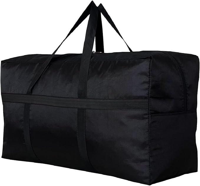 YiKitHom Extra Large Storage Duffle Bag for Travel, Black Oversized Giant Big Traveling Duffle Bag