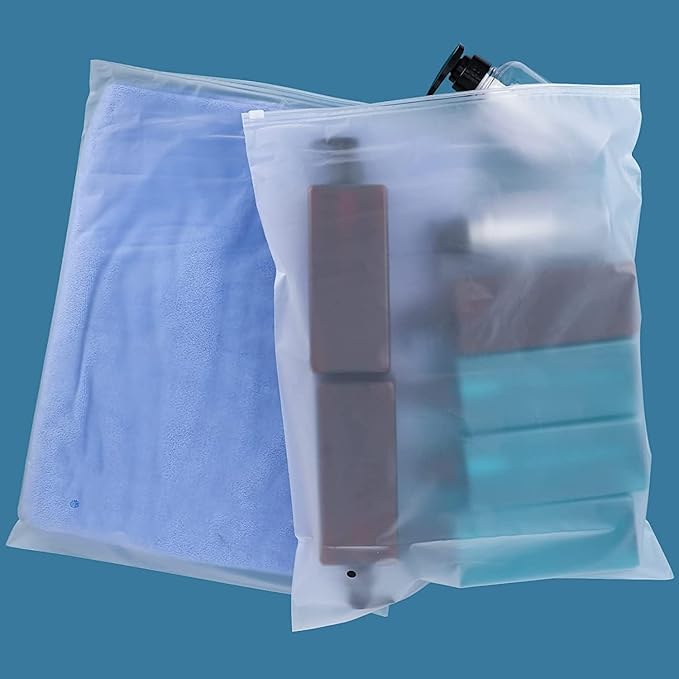 Large Ziplock Bags for Storage - 25pcs 14x20" Zipper Storage Bags for Organizing Clothing Packaging T-Shirts Pillowcases