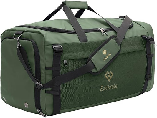 Large Sports Gym Bag, Travel Duffel bag with Wet Pocket & Shoes Compartment for men women, 65L, Lightweight