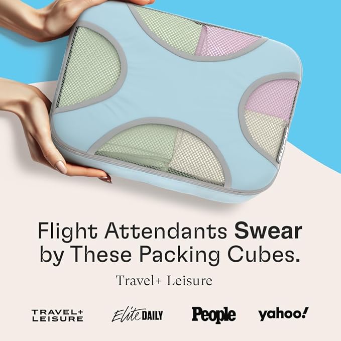Shacke Packing Cubes for Travel 6 Set - Premium Luggage Organizer Bags - Versatile Travel Organizer for Women and Men - Optimized Packing Bags - Travel Essentials