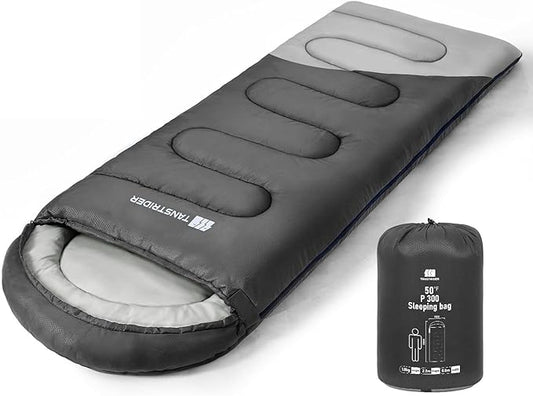 Sleeping Bag for Adults Warm Weather, Compact Lightweight Backpacking Sleeping Bag with Compression Sack, Camping Essentials Gear for Hiking Travel Climbing Outdoor & Indoor Use