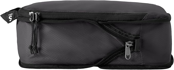 Eagle Creek Pack-It Isolate Compression Cube - Lightweight Compression Cube for Optimizing Luggage Space - Easy-Grab Zipper - Convenient Top Handle - Recycled Materials - Small - Black