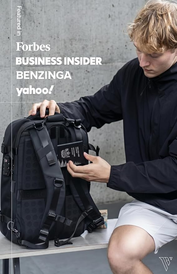 BlackVoyage Vortex Vacuum Seal Travel Backpack 60L Expandable Air Compression System Water Resistant TSA Lock Carry-On Suitcase Luggage Black Zephyr - Vacuum Pump Included