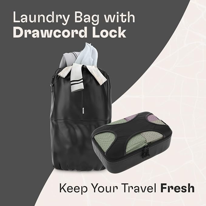 Shacke Packing Cubes for Travel 6 Set - Premium Luggage Organizer Bags - Versatile Travel Organizer for Women and Men - Optimized Packing Bags - Travel Essentials