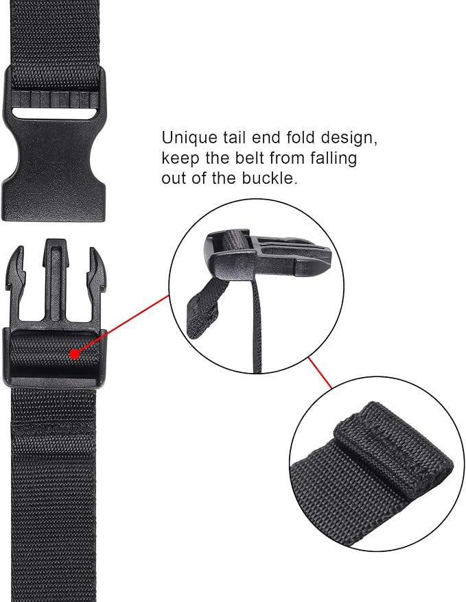 Vigorport Utility Straps Quick Release Nylon Backpack Accessory Bag Strap - Image 3