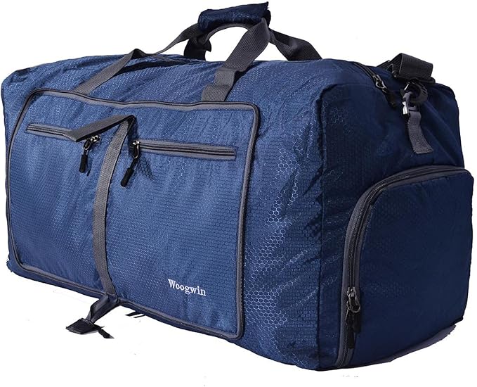 Woogwin Travel Duffel Bag Large Foldable Waterproof Overnight Bag for Beach Swim Bags Pool Sports Gym