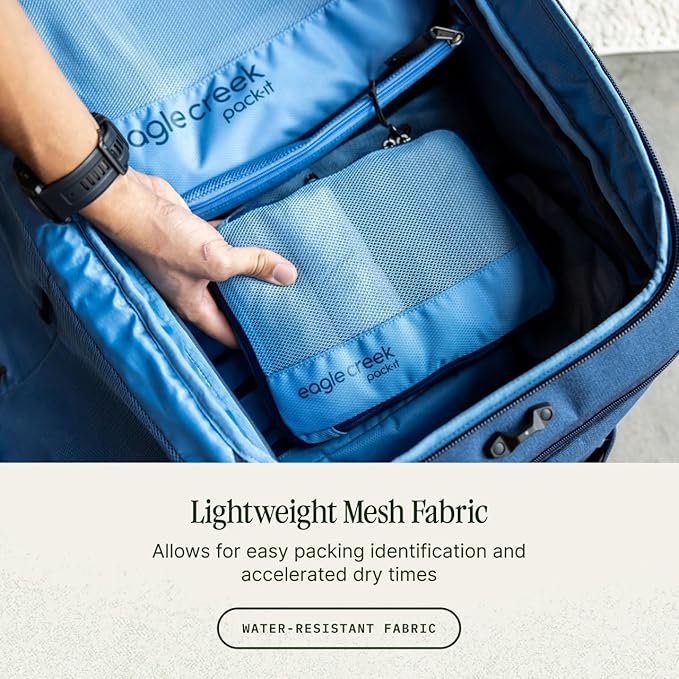 Eagle Creek Pack-It Specter Compression Packing Cubes - Durable, Ultra-Lightweight and Water-Resistant Ripstop Fabric Suitcase Organizer Bags for Clothing and Gear