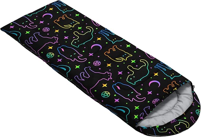 Axolotl Unicorn Sleeping Bag for Kids Boys Girls–Lightweight Warm Cold Weather Sleeping Bags,Waterproof Portable Sleeping Bag with Compression Sack for Camping Backpacking Outdoor Indoor