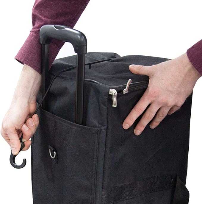 Vispronet 31in x 8in x 6in Travel Trolley with Removable Bag, Multifunctional Tradeshow Storage Bag and Cart with Adjustable Handle – Only Weighs 4lbs