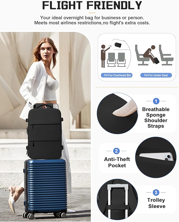 wepadre Vacuum Backpack Travel with Pump Travel Backpack with Vacuum System Expandable Vacpack Compression Backpacks for Travel Easy Vac Pack Carry on Luggage