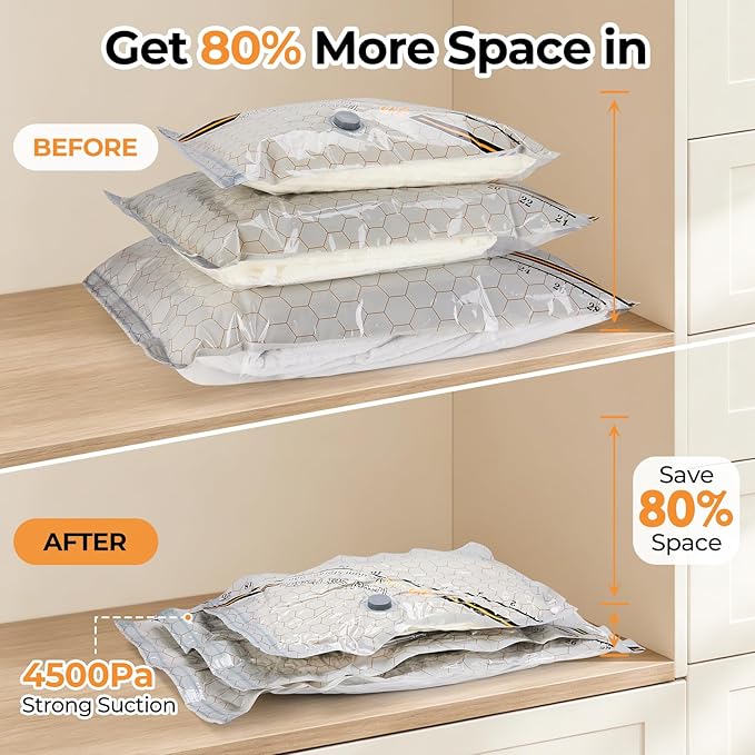 Rechargeable Wireless Pump Travel Storage Bags，15 Pack Storage Bags Vacuum Sealed，Travel & Home Organizer Set, Multi-Size Space-Saving Bags, Suitable Closet Luggage Bedding Clothing Storage