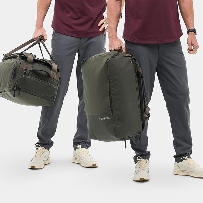 NOMATIC 40L Travel Bag- Convertible Duffel/Backpack, Carry-on Size, Everyday Use Laptop Bag, TSA Compliant